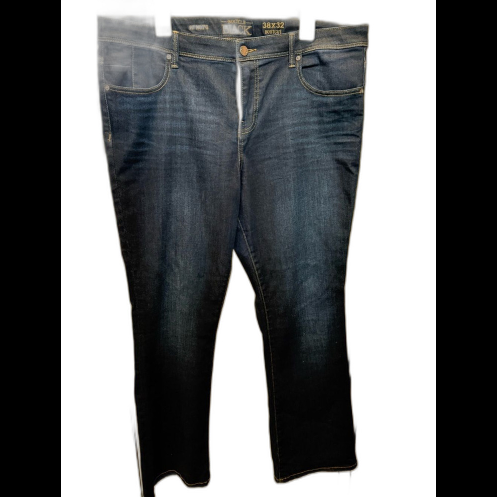 Buckle BLACK Women’s Boot Cut Jeans in Dark Indigo Blue 38x32